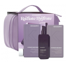 Kevin Murphy (Кевин Мерфи) Набор с Косметичкой Radiate Hydrate ([ХИДРЕЙТ.МИ] Шампунь + Кондиционер, [ЯНГ.ЭГЕЙН] Масло) 2*250 мл+100 мл + 1 шт