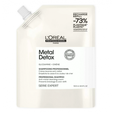 Loreal (Лореаль)  Шампунь для восстановления окрашенных волос Metal Detox, рефилл, 500 мл