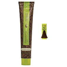 MACADAMIA (МАКАДАМИЯ ) Краситель для волос - средний золотистый шоколадный блондин  MC7.35 (100 мл)