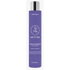 Kemon ( Кемон) - Шампунь для нейтрализации жёлтого оттенка Actyva Colore Brillante Anti-yellow Shampoo 250 мл