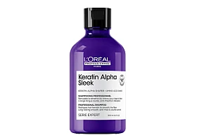 Loreal (Лореаль) Бессульфатный шампунь для непослушных, пористых волос Keratin Alpha Sleek, 300 мл