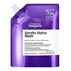 Loreal (Лореаль) Бессульфатный шампунь для непослушных, пористых волос Keratin Alpha Sleek, 500 мл