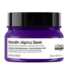 Loreal (Лореаль) Питательная маска для выпрямления волос Keratin Alpha Sleek, 250 мл