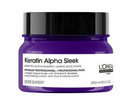 Loreal (Лореаль) Питательная маска для выпрямления волос Keratin Alpha Sleek, 250 мл