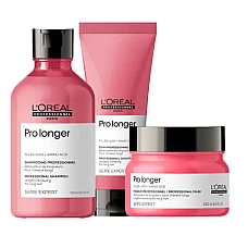 Loreal (Лореаль) Набор Pro Longer для длинных волос: шампунь, 300 мл + кондиционер, 200 мл + маска, 250 мл