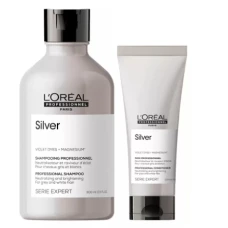  Loreal (Лореаль) Набор Silver для нейтрализации желтизны седых волос: шампунь, 300 мл + кондиционер, 200 мл
