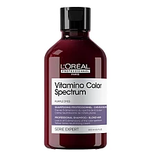 Loreal (Лореаль) Нейтрализирующий фиолетовый шампунь для светлых и обесцвеченных волос Vitamino Color Spectrum, 300 мл