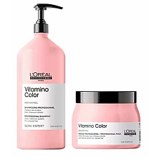 Loreal (Лореаль)  Набор Vitamino Color для окрашенных волос: шампунь, 1500 мл + маска 500 мл
