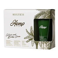 Selective (Селектив)  HEMP Набор для волос и тела, рождественский:шамп.250 мл; конд. 200 мл; крем для тела 200 мл 