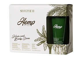 Selective (Селектив)  HEMP Набор для волос и тела, рождественский:шамп.250 мл; конд. 200 мл; крем для тела 200 мл 